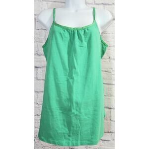 Lane Bryant Green Adjustable Spaghetti Strap Tank Top 14 16 Lightweight Soft